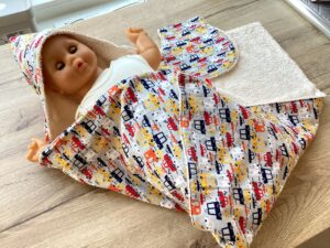 Baby badcape ecru-auto's