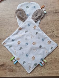 bijpassende spuugdoekset taupe-safari