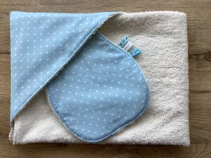 cadeauset crème- babyblauw ster