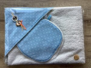 cadeauset créme- babyblauw ster