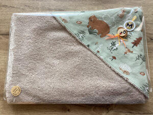 bad-wikkeldoek kiezel- bosdieren groen